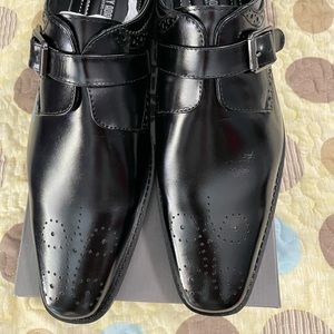 Stacy Adams Men’s Kinsley Monk Strapped Oxfords Black Size 10W  Worn Once
